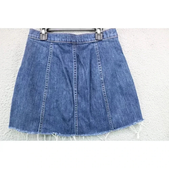 J. Crew Denim Button Down Skirt-Size 28-Dark Wash - Picture 6 of 7